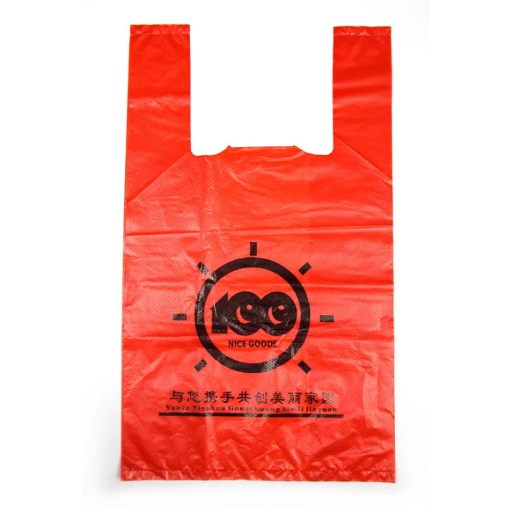 T-shirt vermelho Sacos de compras