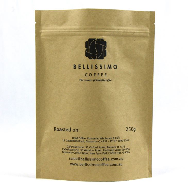 250g Stand Up Coffee Bags With Zipper