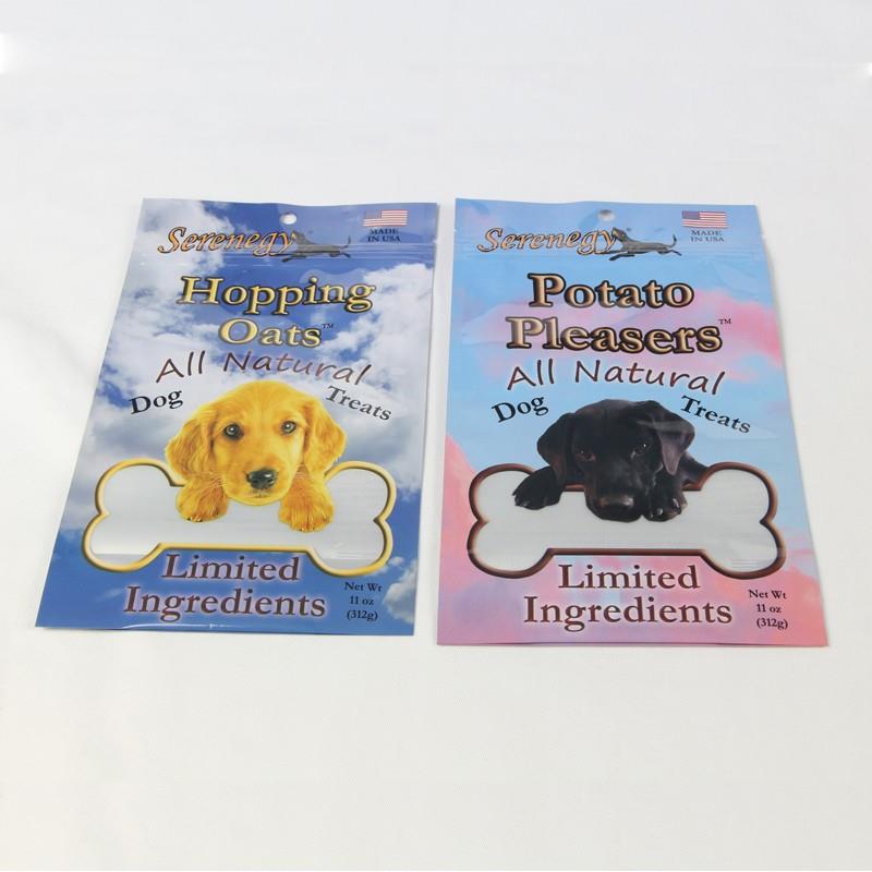 Saco de empacotamento de alimentos para animais de estimação com sacos de comida de cão Zipper Pet Food Packaging Bag With Zipper Dog Food Bags