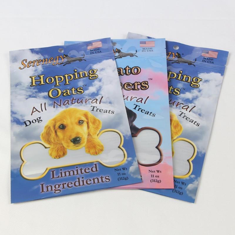 Saco de empacotamento de alimentos para animais de estimação com sacos de comida de cão Zipper Pet Food Packaging Bag With Zipper Dog Food Bags