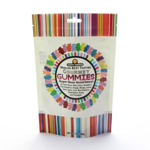 Plástico Stand Up Zipper Snacks Embalagem Bolsa
