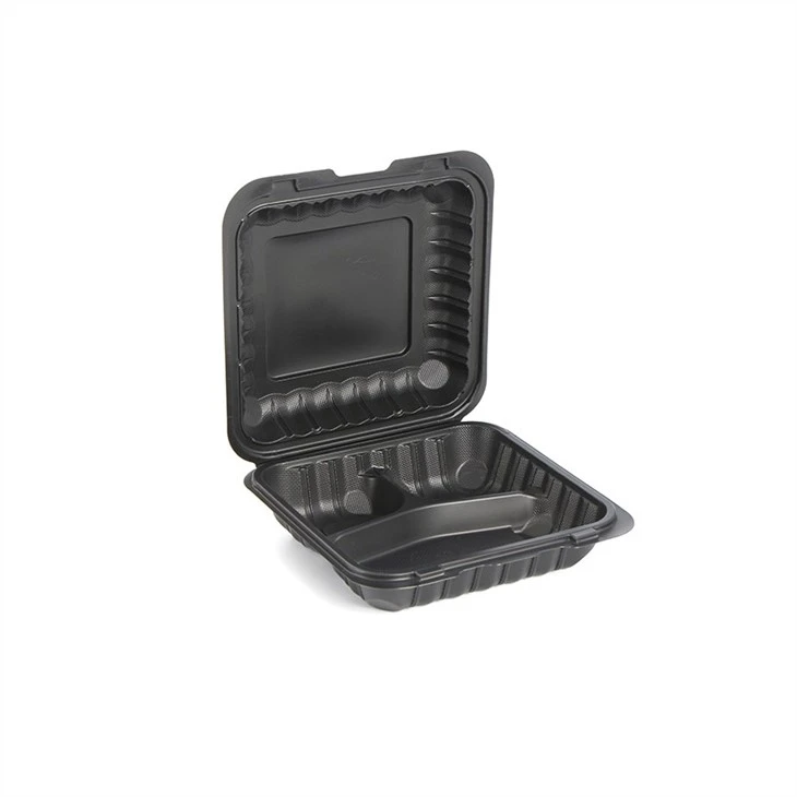 Good Quality Disposable Plastic Storage Container Microwave Take Away Bento Box Black Food Container