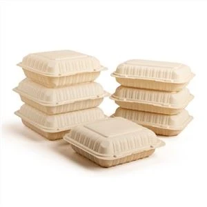 Recipiente de plástico descartável de 9x6 polegadas Pp Microondas Freezer Lancheira Recipiente de armazenamento de alimentos empilhável com tampa de trava