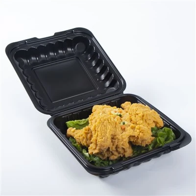 Caixa de Bento para retirar em concha preta 9x9"