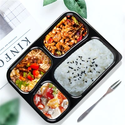 Lancheira Bento Descartável Preto 4 Comparação