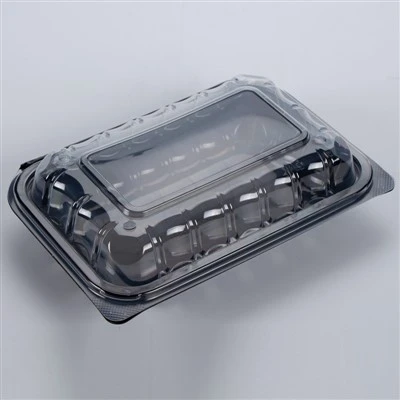 Recipientes de armazenamento de alimentos pretos de plástico