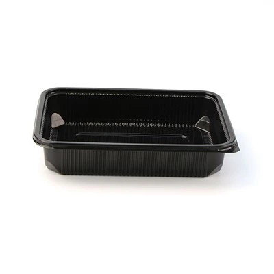 Caixa de comida preta para preparação de refeições