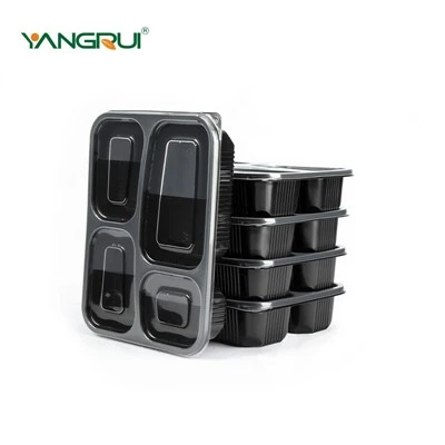 Recipiente descartável para alimentos com 4 compartimentos Bento Box