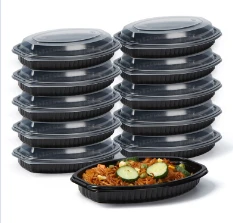 Recipiente para alimentos à prova de vazamentos durável oval para viagem