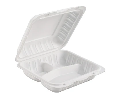 Recipiente de comida para viagem branco MFPP de 28 onças