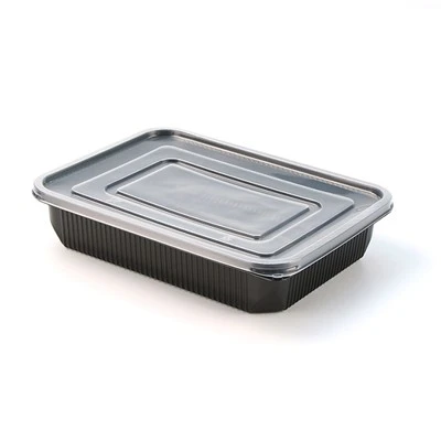 Conjunto de armazenamento de alimentos para recipientes de preparação de refeições de plástico