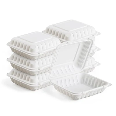 Recipientes redondos de plástico para comida