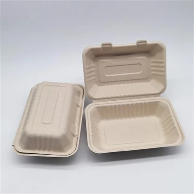 Recipientes biodegradáveis ​​para levar alimentos com bagaço de cana-de-açúcar